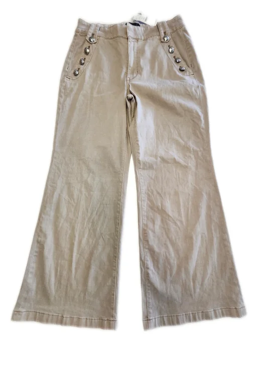 White House Black Market NWT High Rise Curvy Wide Leg Khaki Tan Pants. 12 CR - Picture 2 of 11